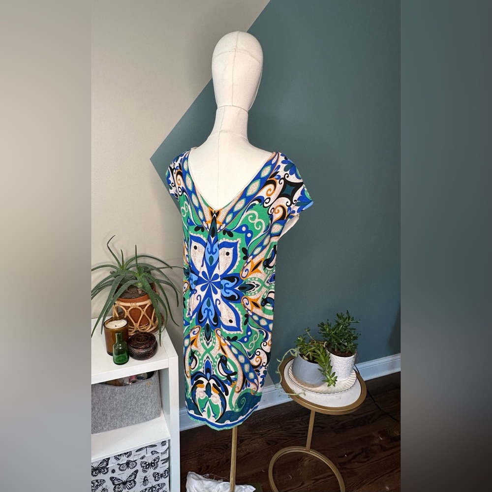 Maeve Folksong Shift Dress XS Anthropologie Bohemian Bird Print Lined EUC - Picture 5 of 11